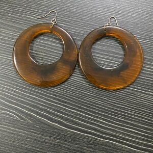 Elegant Brown Hoop Earrings